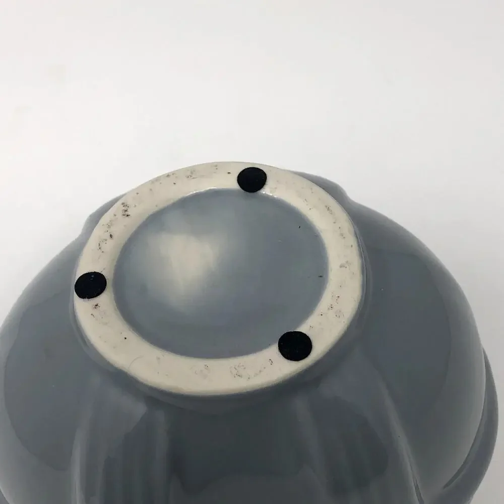 Post Modern Art Deco Grey Glazed Ceramic Vase 1980's Retro